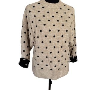 H&M Fine- Knit Polkadot Swaeter Size S